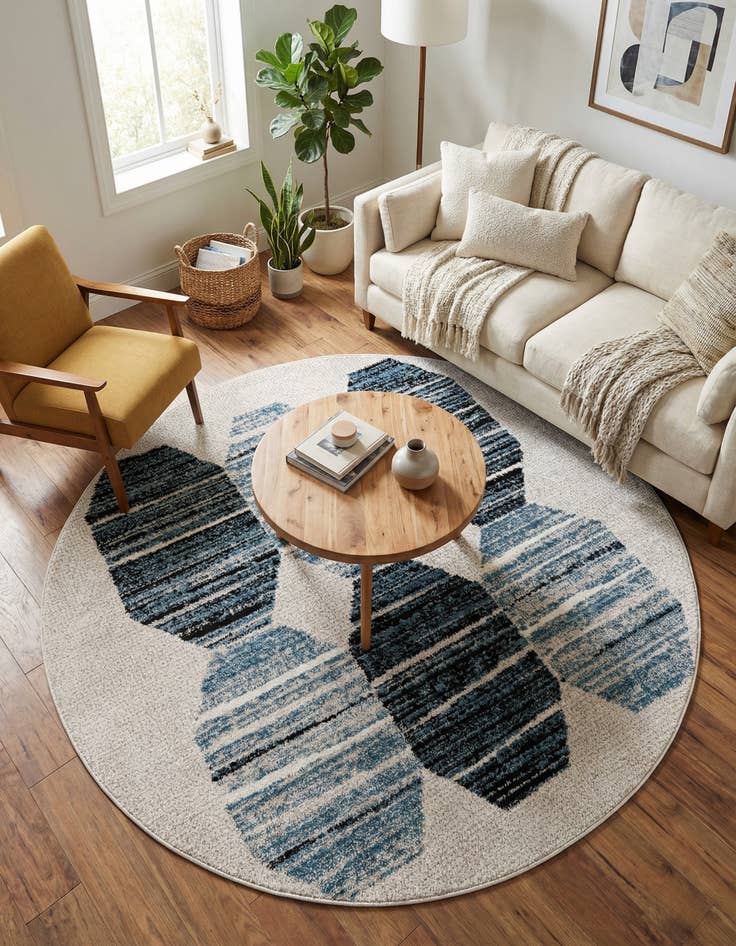 Detail image of 5' 3 x 5' 3 Aramis Round Rug