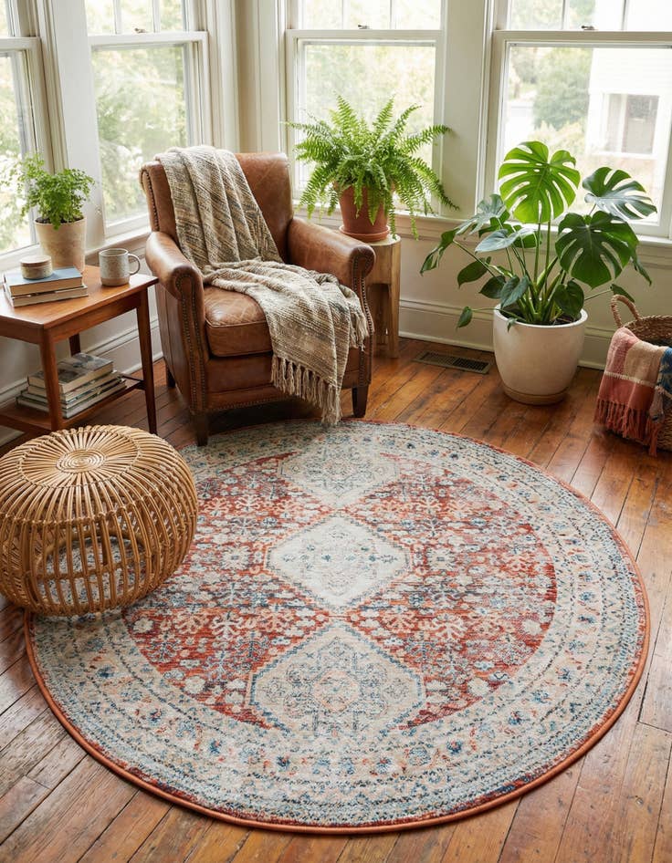 Detail image of 4' x 4' Newport Round Rug