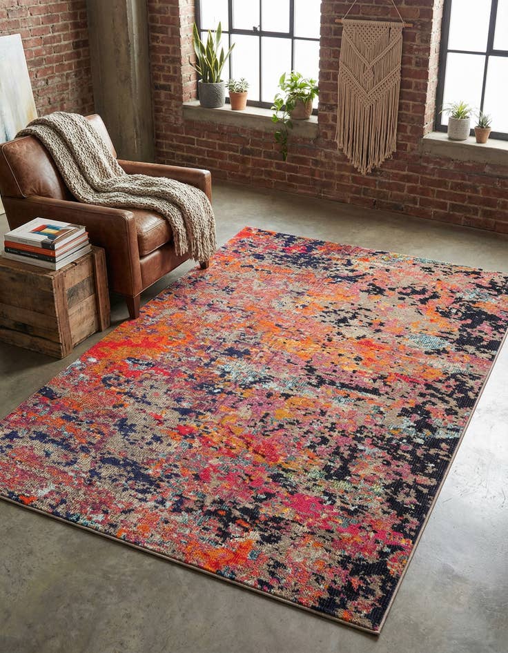 Detail image of 4' x 6' Washable Vivid Rug