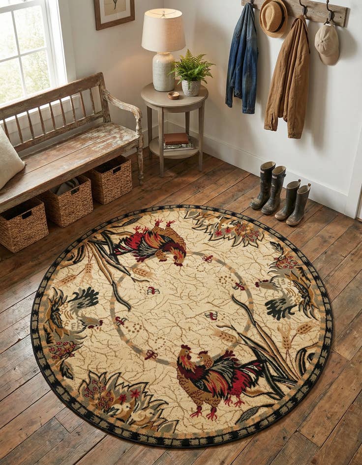 Detail image of 6' x 6' Pastoral Round Rug