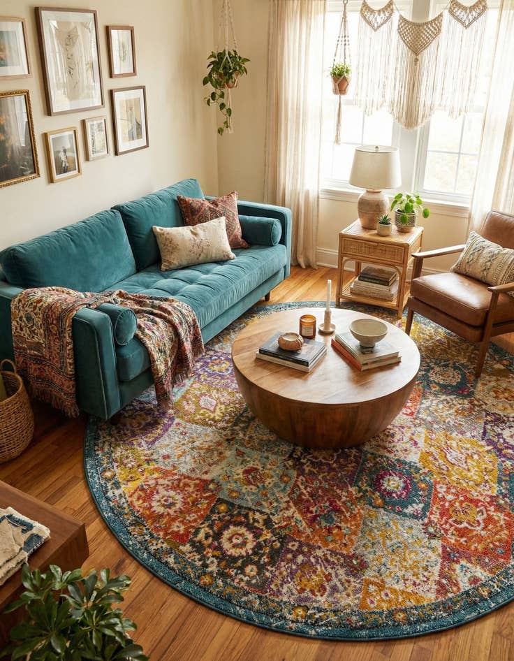 Detail image of 7' 10 x 7' 10 Madeline Round Rug