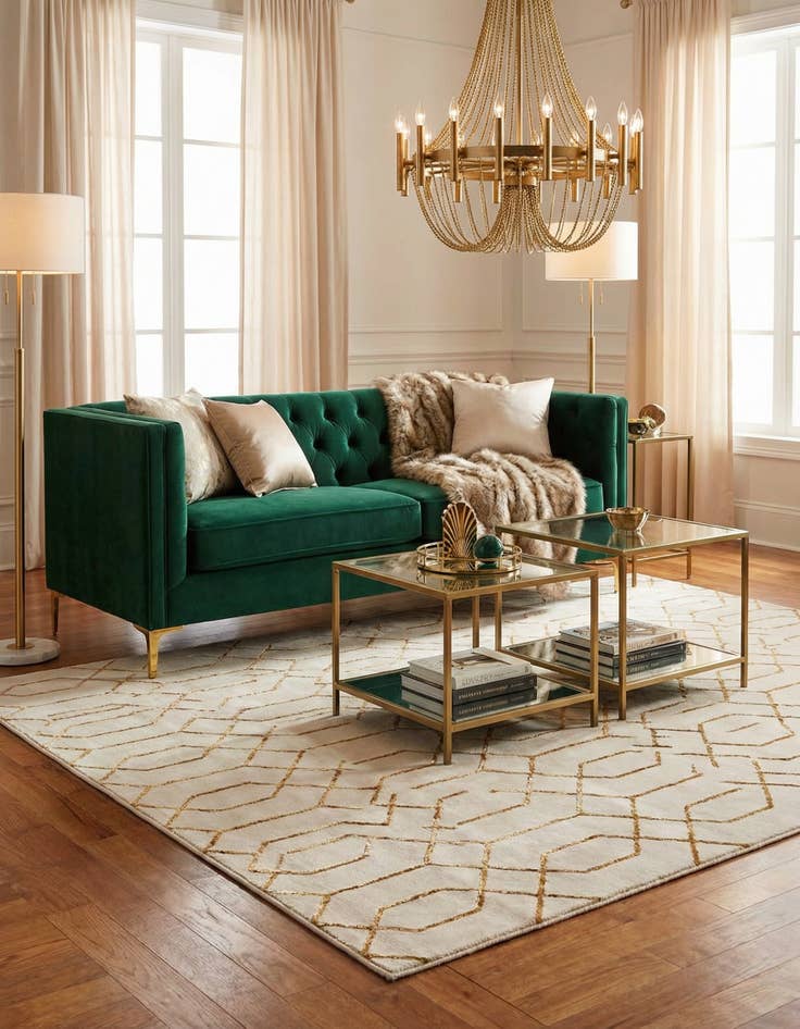 Detail image of 7' 10 x 10' Marilyn Monroe&trade; Glam Trellis Rug