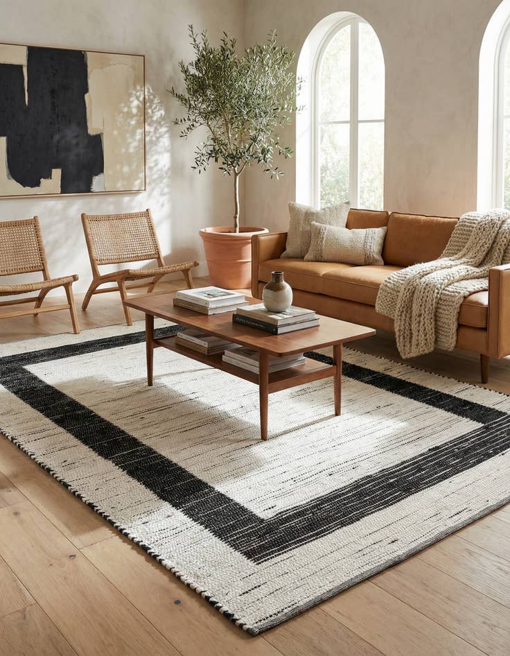 Detail image of 7' 1 x 10'  Hand Woven Chindi Jute Rug