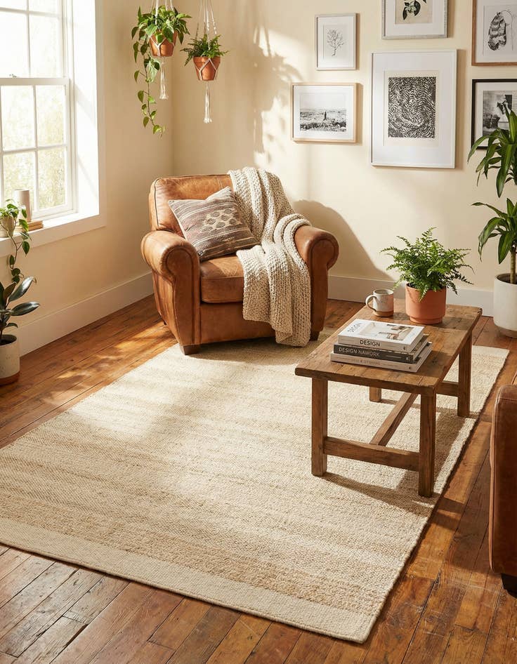 Detail image of 4' 1 x 6' 1  Hand Woven Lariat Rug