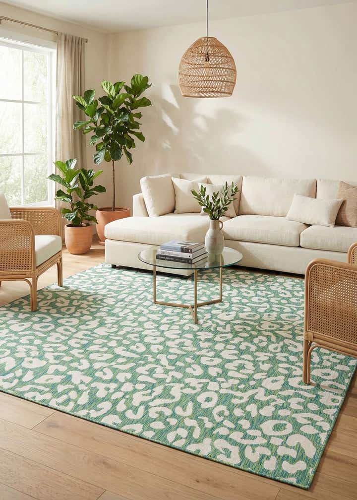 13' x 13' Easy-Clean Safari Indoor / Outdoor Square Rug