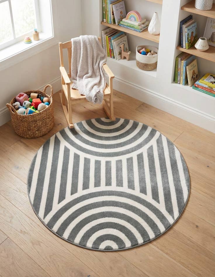 Detail image of 3' x 3' Whimsy Kids Round Rug