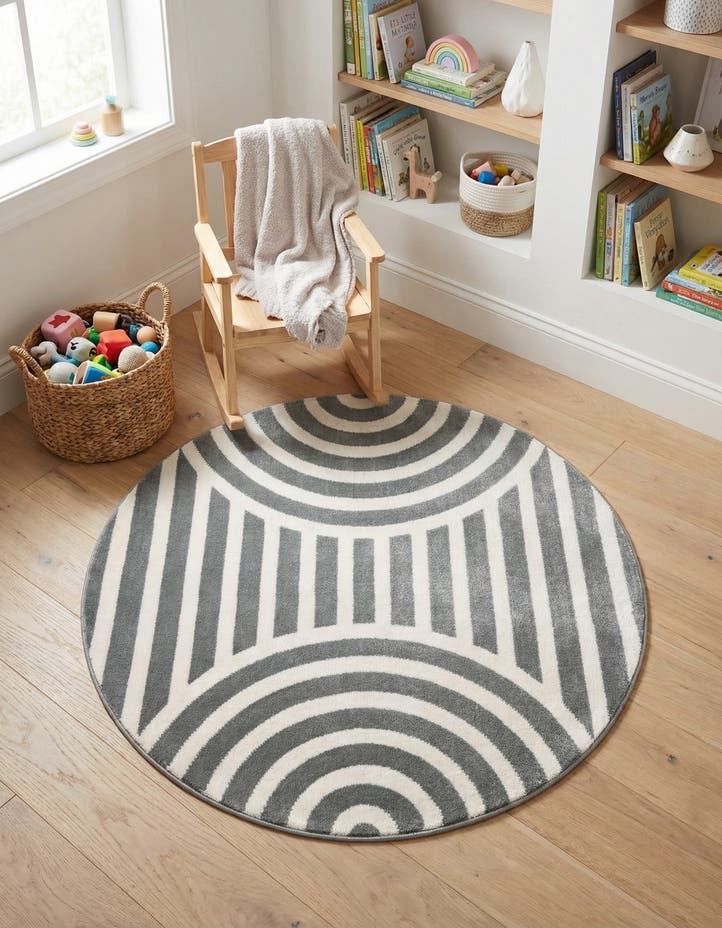 3' x 3' Whimsy Kids Round Rug