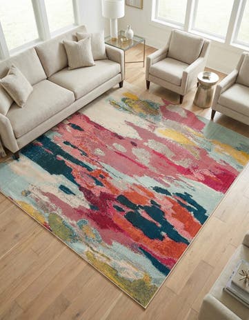 7' 10 x 7' 10 Washable Hyacinth Square Rug