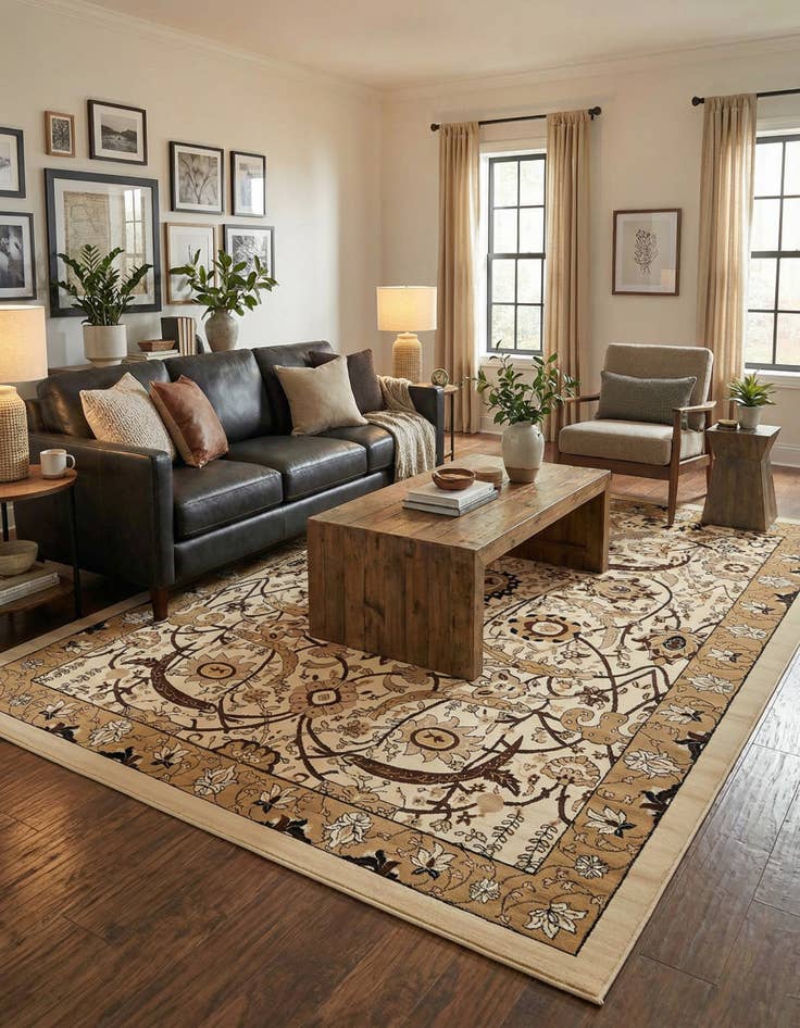 Detail image of 9' x 12' Isfahan Design Rug