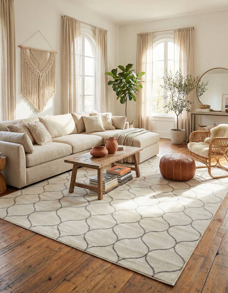 Detail image of 10' x 13' Trellis Frieze Rug