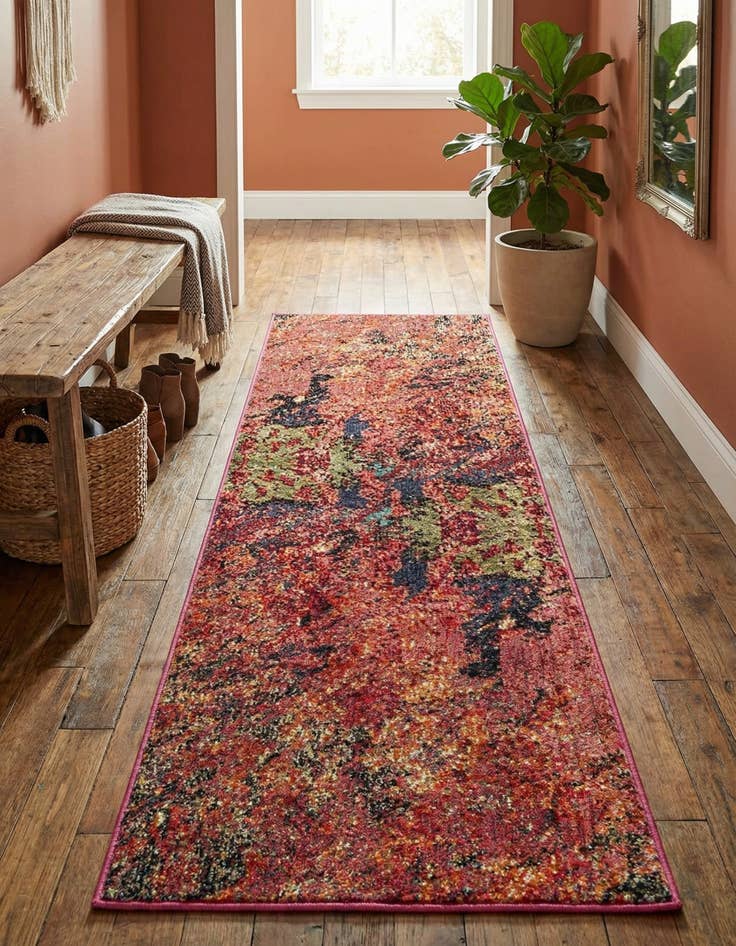 Detail image of 2' x 6'  Washable Haerfest Runner Rug