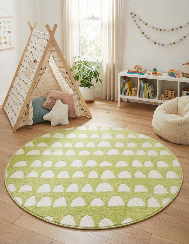 Detail image of 5' x 5' Whimsy Kids Round Rug