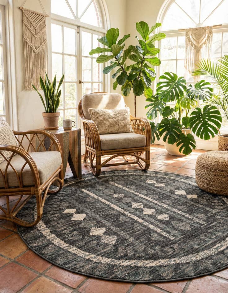 Detail image of 5' x 5' Grand Tradition Round Rug