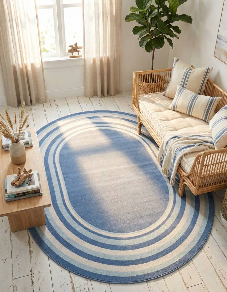 Detail image of 8' x 10' Lotus Oval Rug