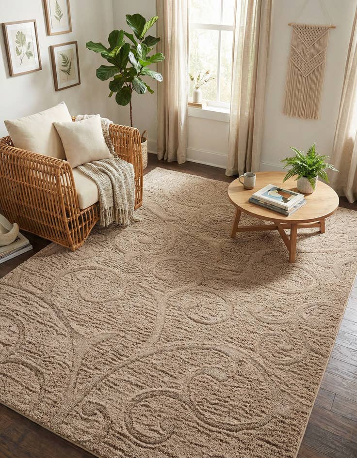 Detail image of 8' x 10' Botanical Shag Rug