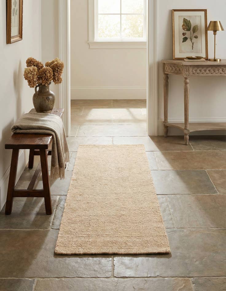 Detail image of 2' x 4' 1  Hand Woven Jill Zarin English Manor Wool Runner Rug