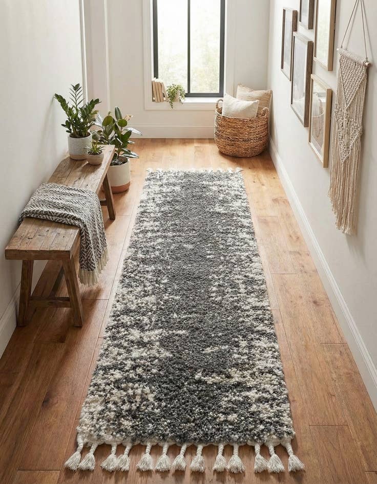 Detail image of 2' x 6' Serenity Shag Runner Rug