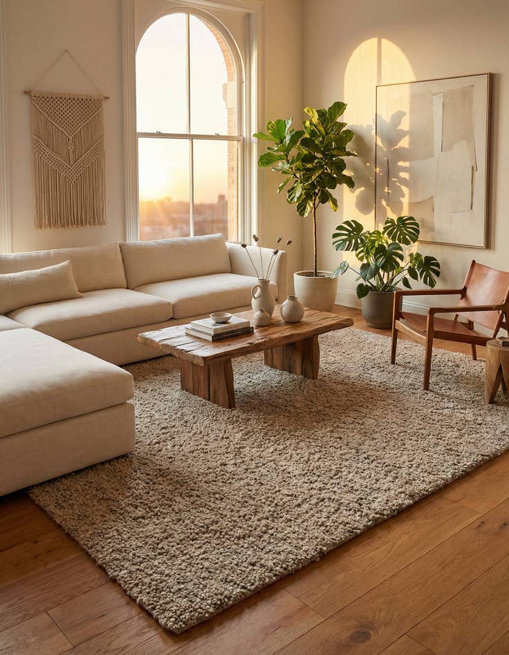 Detail image of 7' 10 x 10' Hand Woven Haka Deluxe Shag Rug