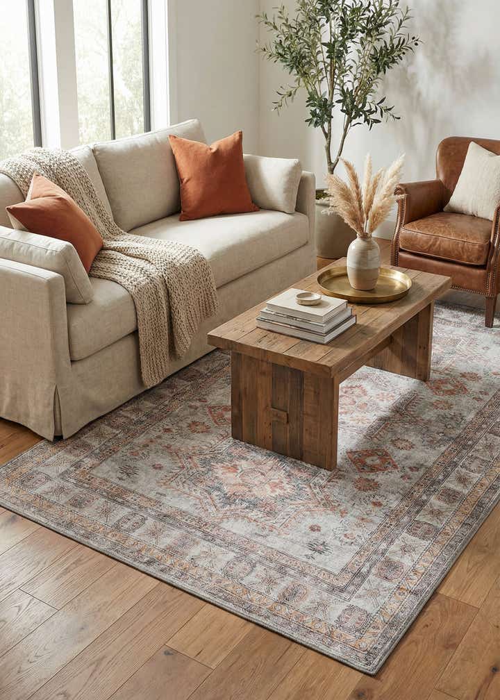 5' 1 x 8' Washable Timeless Rug