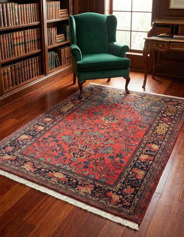 4' 6 x 6' 7 Kashan Wool Rug