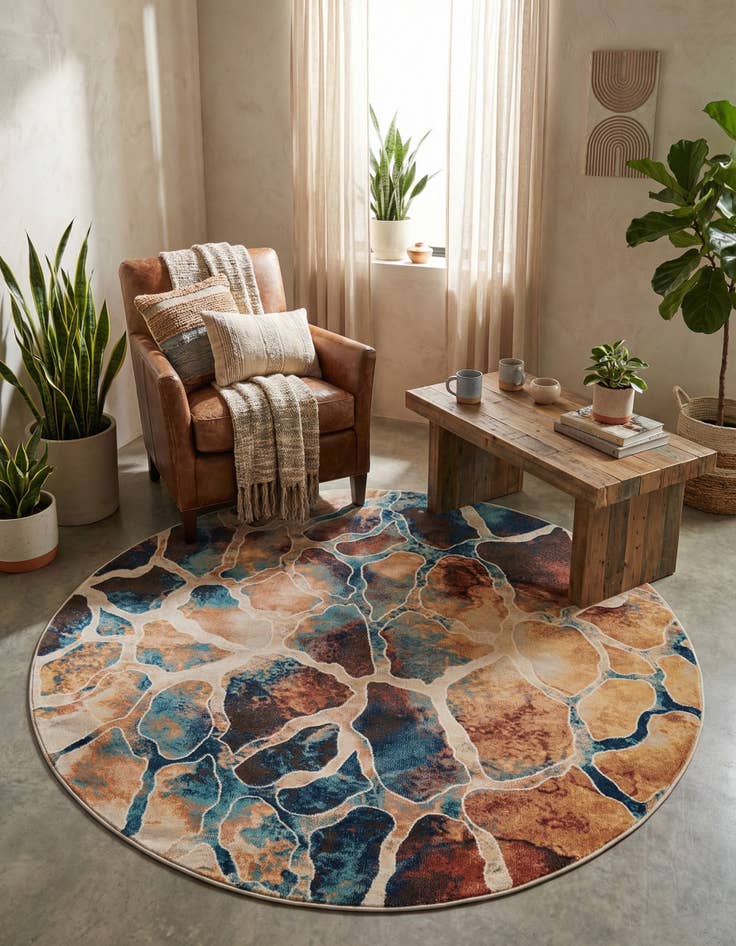 Detail image of 6' x 6' Gossamer Round Rug