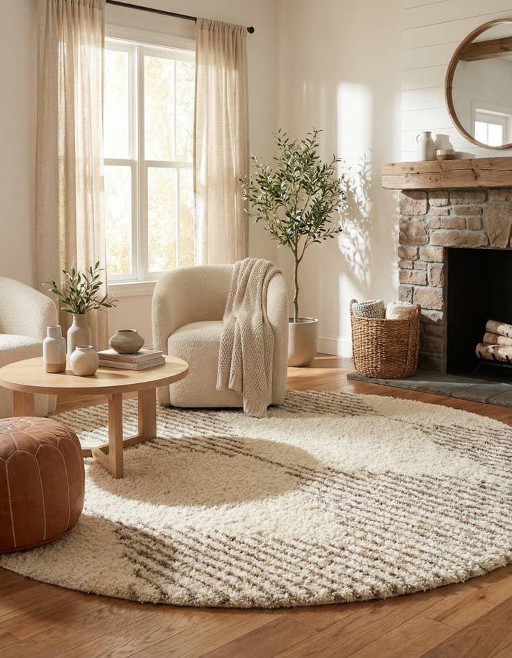 Detail image of 10' x 10' Infinity Shag Round Rug