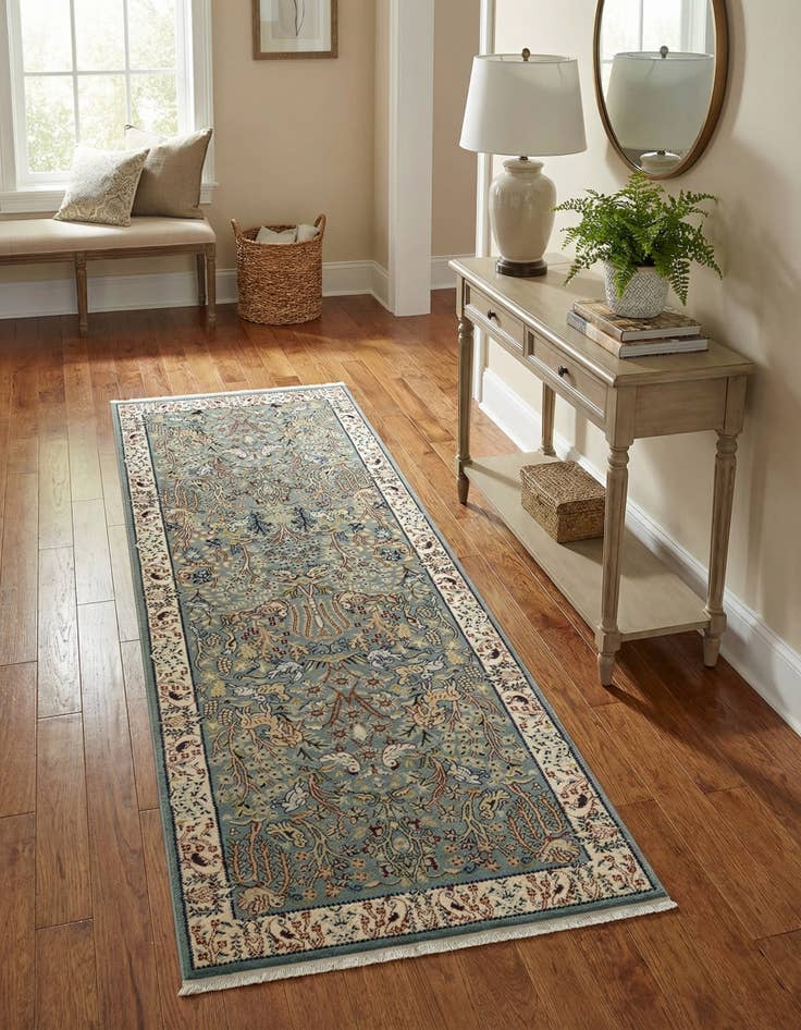 Detail image of 2' 7 x 7' Nain Design Runner Rug