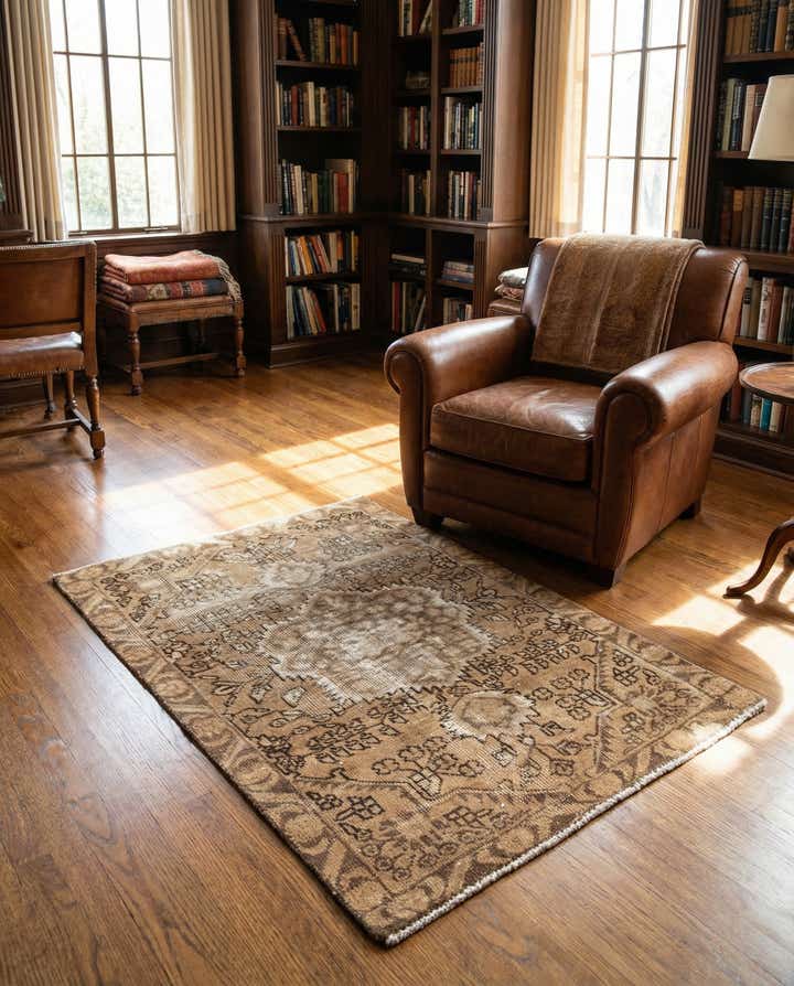 3' x 4' 2 Hand Knotted Ultra Vintage Persian Wool Rug