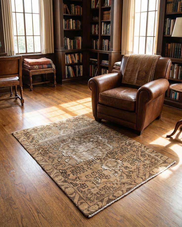 Detail image of 3' x 4' 2 Hand Knotted Ultra Vintage Persian Wool Rug