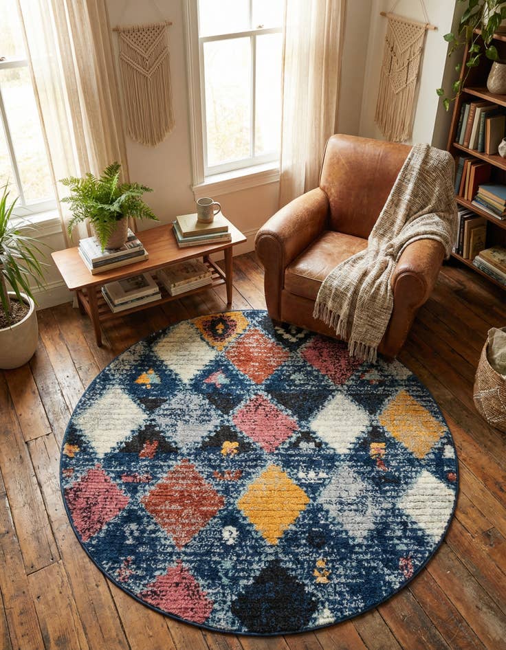 Detail image of 4' x 4' Morocco Round Rug