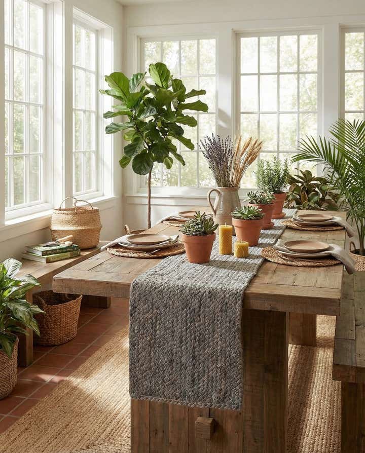 1' 2 x 10' Handmade Braided Jute Table Runner Rug