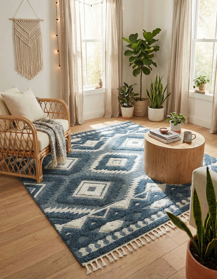 Detail image of 7' 10 x 7' 10 Boho Square Rug