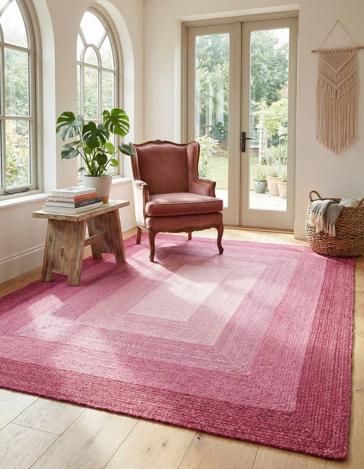 Detail image of 7' 10 x 10' Hand Braided Wool Rug