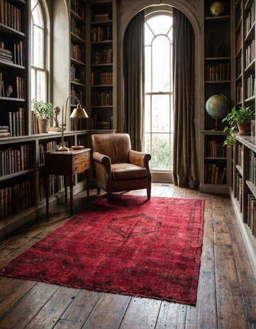 4' 7 x 8' 2 Hand Knotted Ultra Vintage Persian Wool Rug
