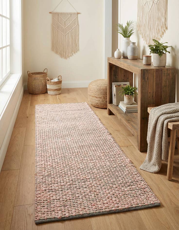 Detail image of 2' x 6' 1 Seaside Pearl Jute Runner Rug