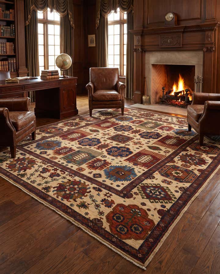 9' 2 x 11' 8 Hand Knotted Kazak Rug