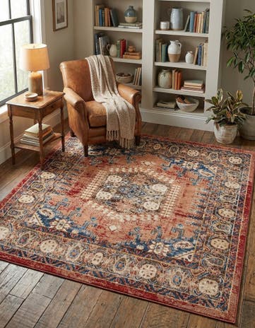 Terracotta Eden Square Rug