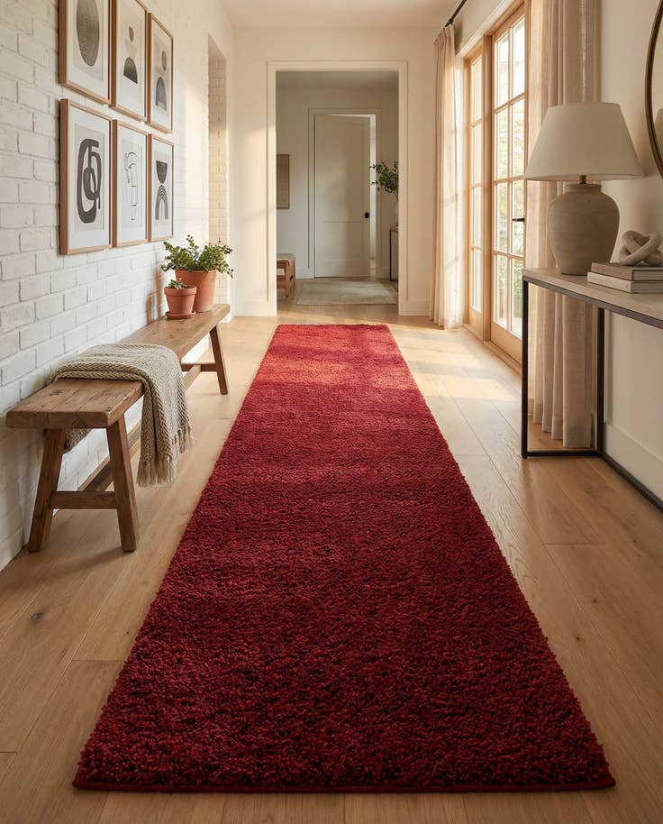 Detail image of 2' 7 x 13' Zermatt Shag Runner Rug