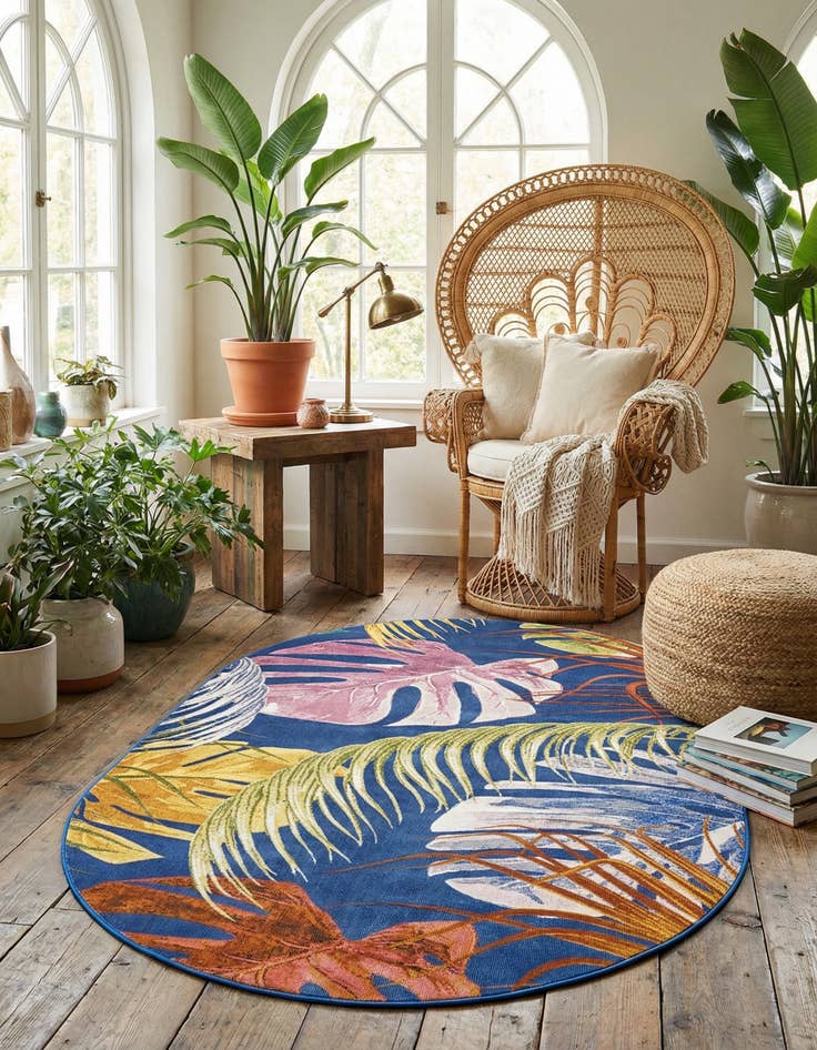 Detail image of 5' 3 x 7' 10 Blossom Oval Rug