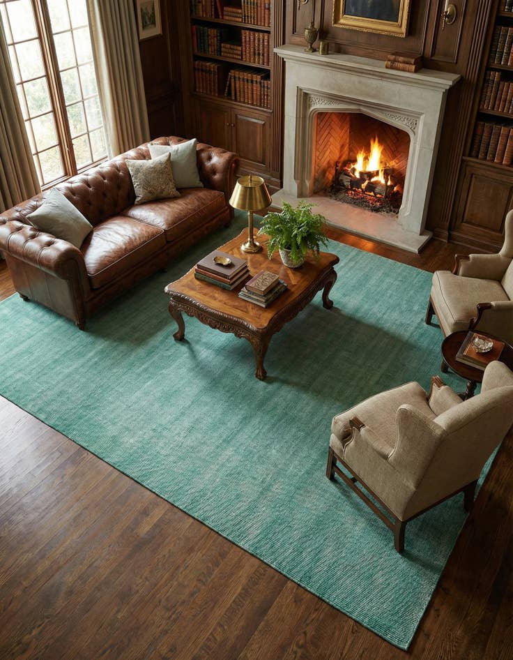 Detail image of 10' x 13' 1 Hand Woven Jill Zarin English Manor Farmhouse Wool Rug