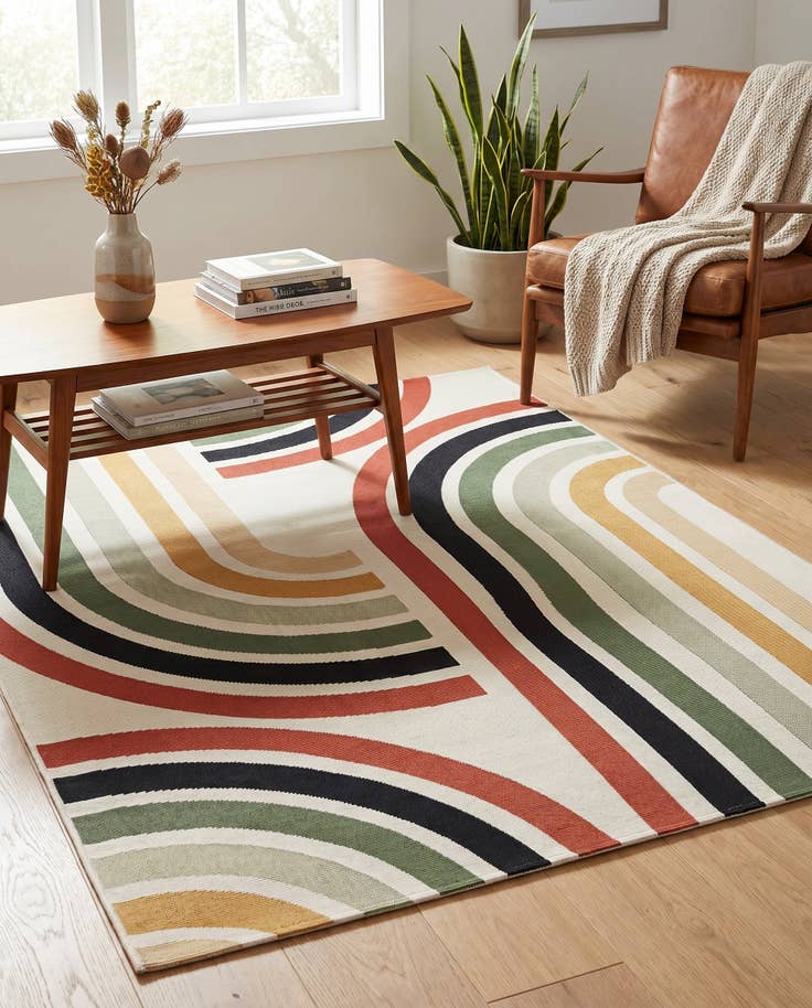 Detail image of 5' x 7' Easy-Clean Modern Indoor / Outdoor Rug