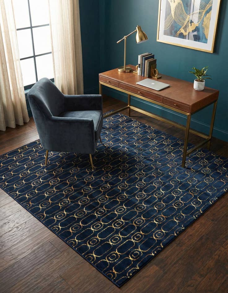 Detail image of 7' 10 x 7' 10 Vogue Geo Square Rug