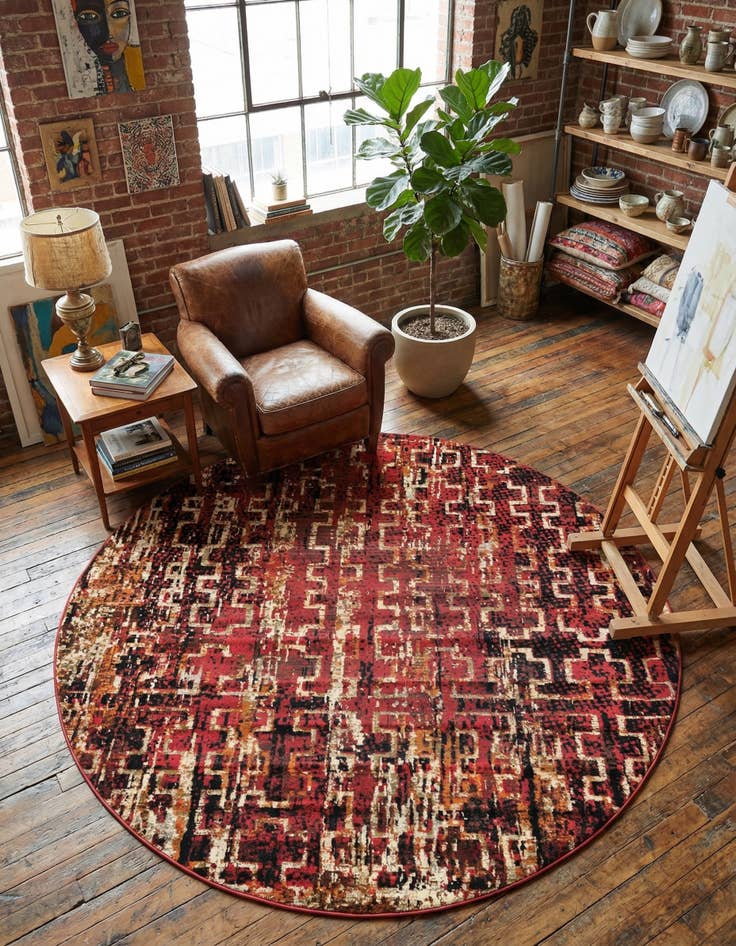 Detail image of  7' 10 x 7' 10 Saturn Round Rug