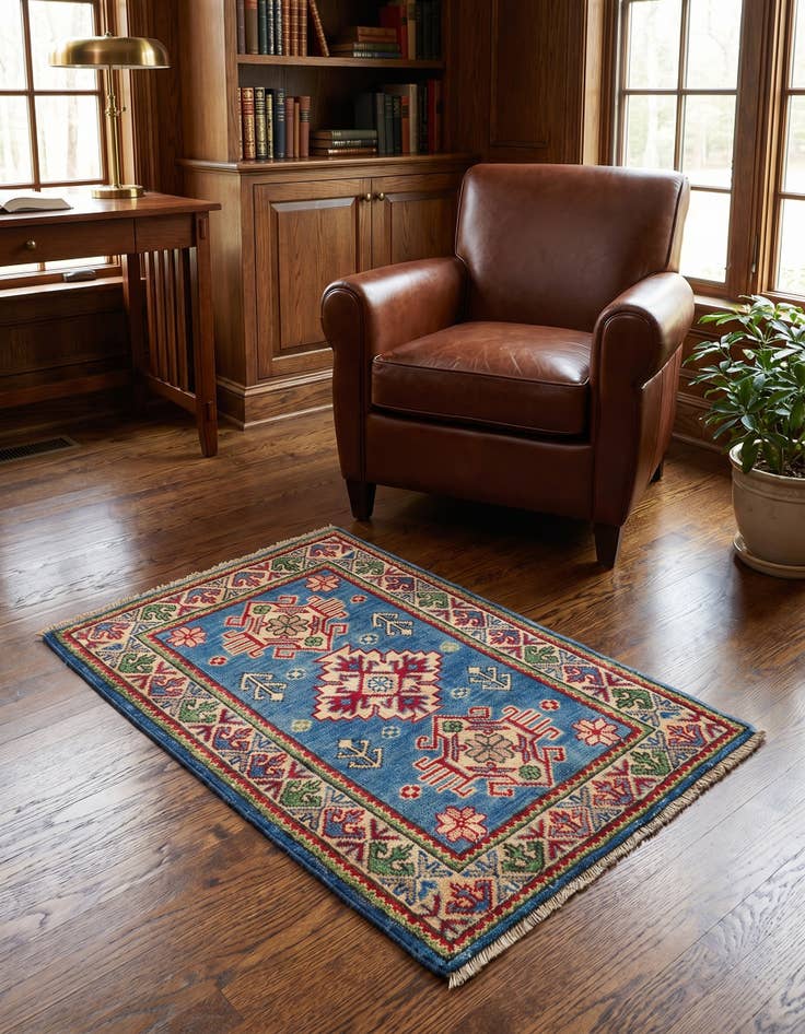 Detail image of 2' x 3' 2 Hand Knotted Kazak Rug