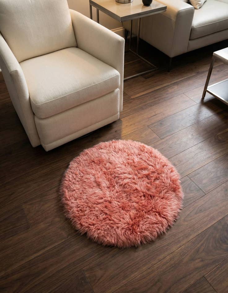 Detail image of 2' x 2' Sheepskin Round Rug