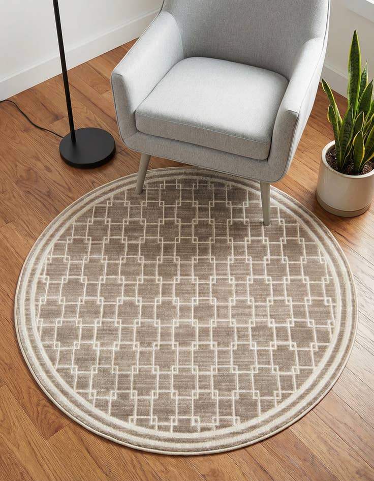 Detail image of Jill Zarin 4' x 4' Metropolitan Uptown Round Rug