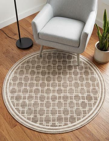 Jill Zarin 4' x 4' Metropolitan Uptown Round Rug