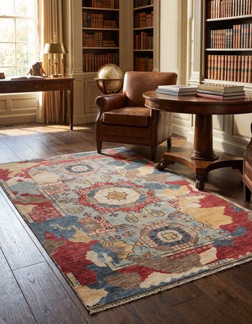 3' 3 x 4' 11 Hand Knotted Mamluk Ziegler Rug