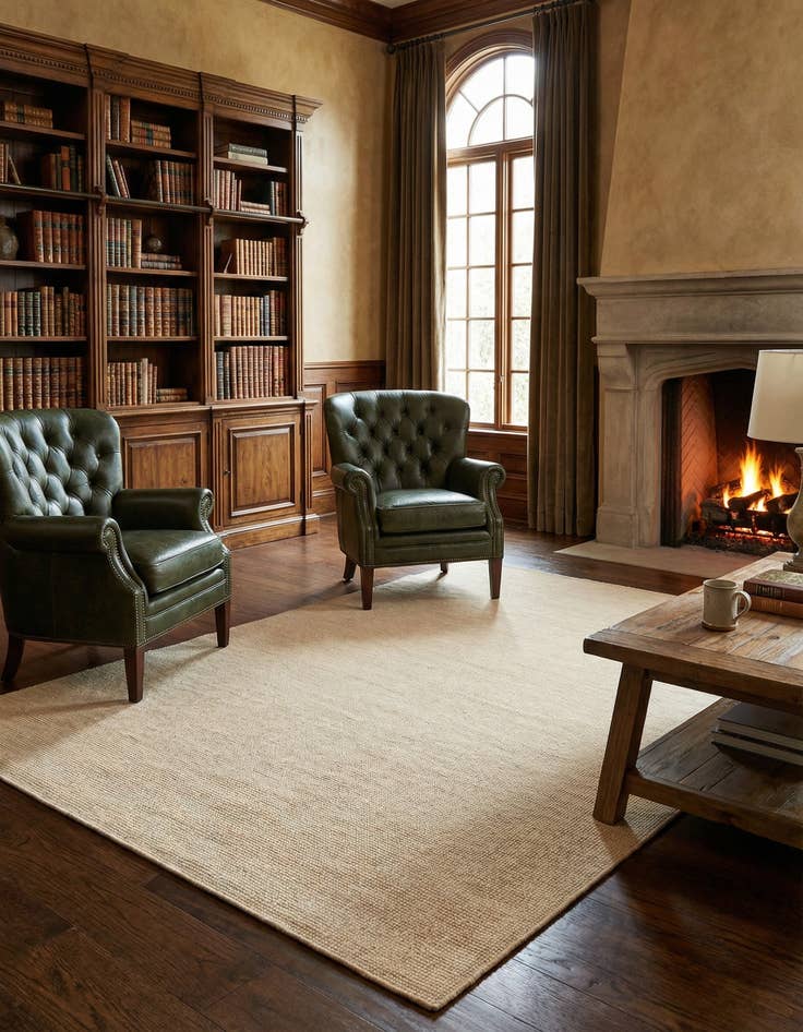 Detail image of 6' 1 x 9' Hand Woven Jill Zarin English Manor Wool Rug