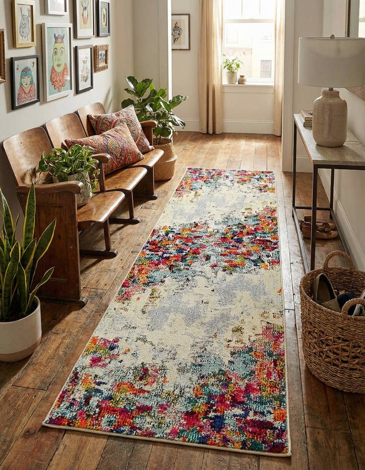 Detail image of 2' 2 x 6' 9 Washable Theia Runner Rug